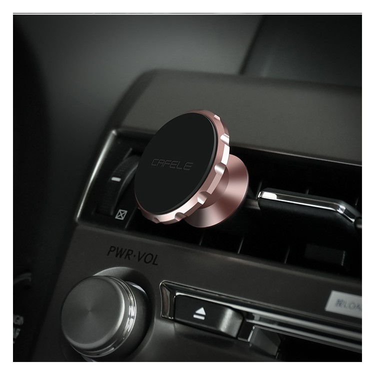 CAFELE Gear Shape Magnetic Rotation Car Mount Bracket for iPhone Samsung - Rose Gold Color-6