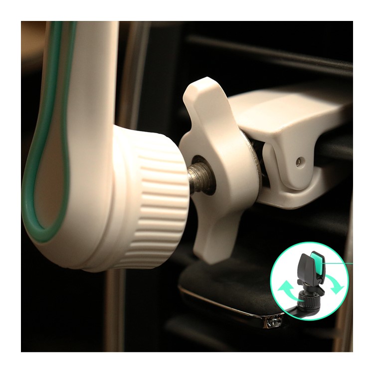 USAMS US-ZJ012 Long Arm Car Air Vent Mount Holder for iPhone 7, Width: 50-85mm - White-4