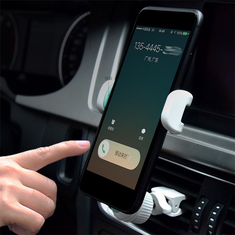 USAMS US-ZJ012 Long Arm Car Air Vent Mount Holder for iPhone 7, Width: 50-85mm - White-5