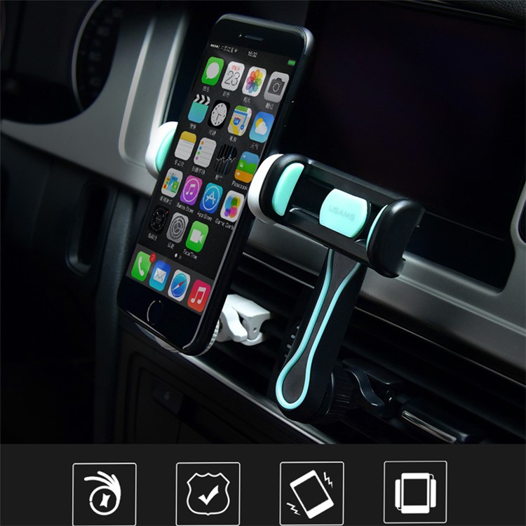 USAMS US-ZJ012 Long Arm Car Air Vent Mount Holder for iPhone 7, Width: 50-85mm - White-8