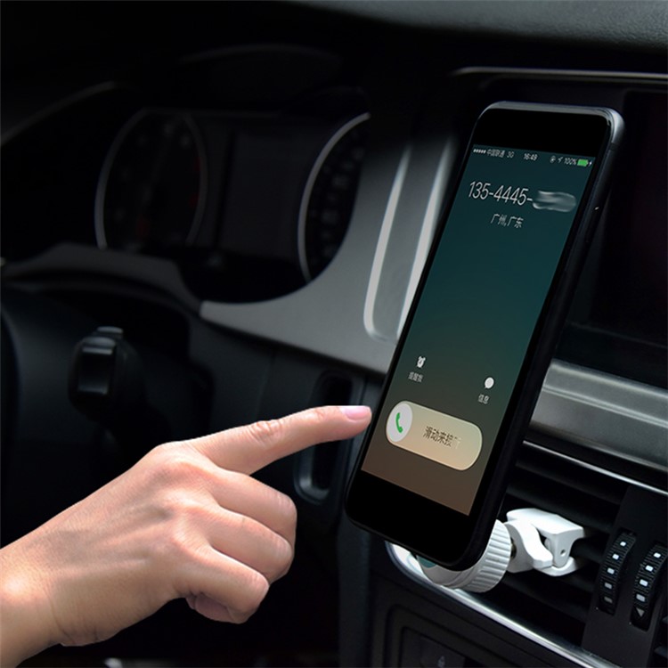 USAMS US-ZJ013 Magnetic Car Air Vent Mount Long Arm Holder for iPhone 7/7 Plus Etc - White-3