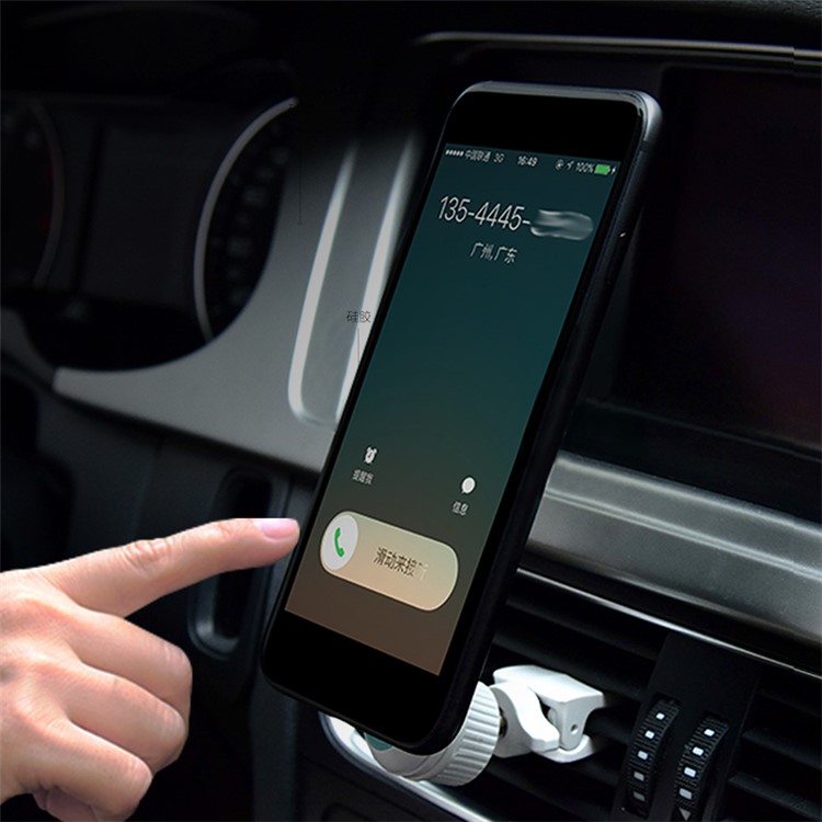 USAMS US-ZJ013 Magnetic Car Air Vent Mount Long Arm Holder for iPhone 7/7 Plus Etc - White-6