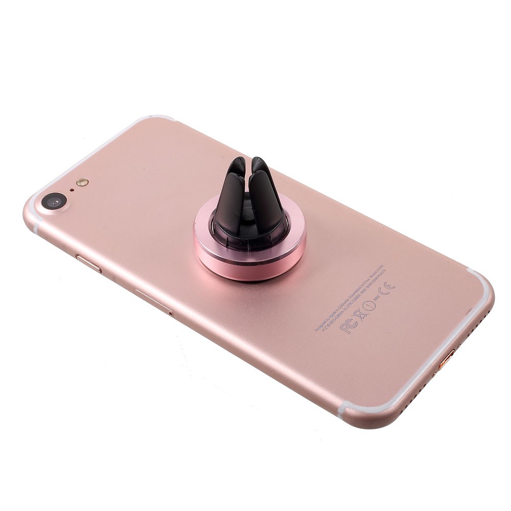 Universal Magnetic Car Air Vent Holder Mount for iPhone 7/ 7 Plus/ Samsung S7 Etc - Rose Gold Color-4