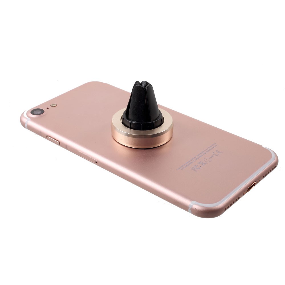 Universal Magnetic Car Air Vent Mount Stand for iPhone 7/ 7 Plus/ Samsung S7 Etc - Gold Color-4