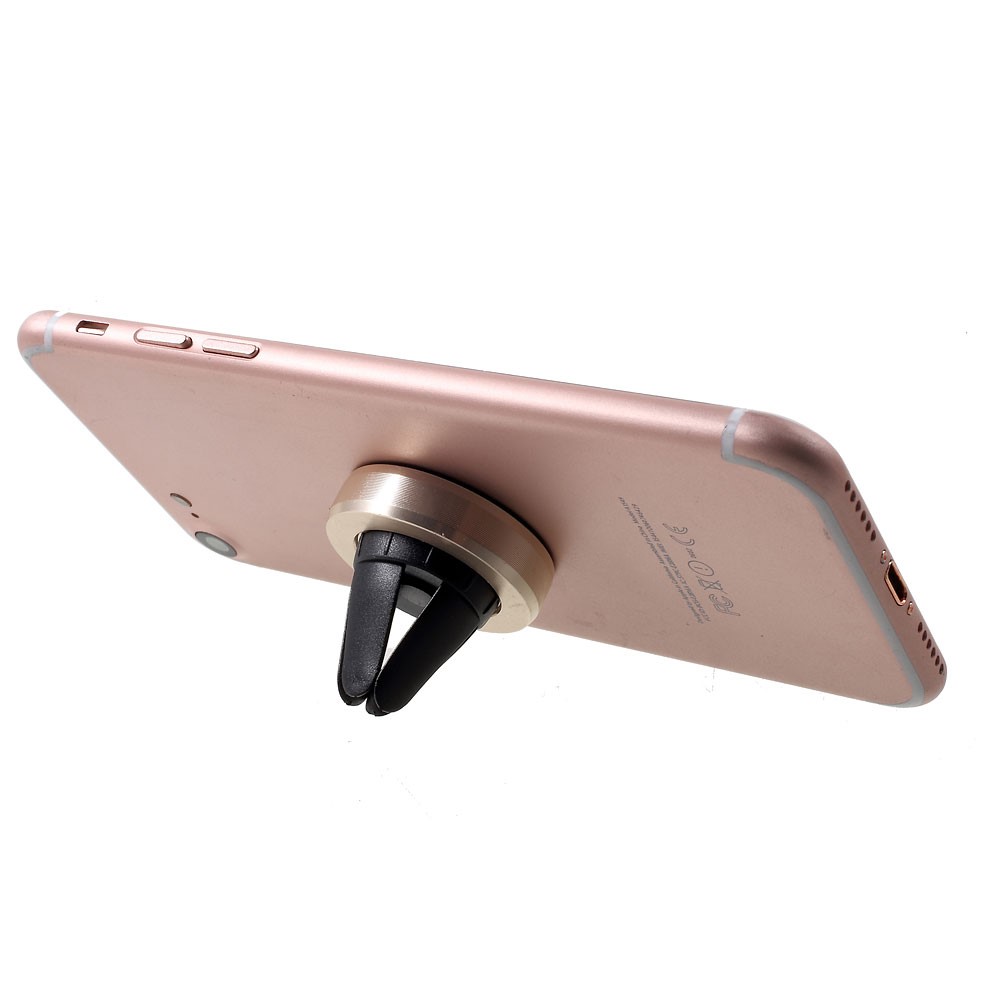 Universal Magnetic Car Air Vent Mount Stand for iPhone 7/ 7 Plus/ Samsung S7 Etc - Gold Color-5