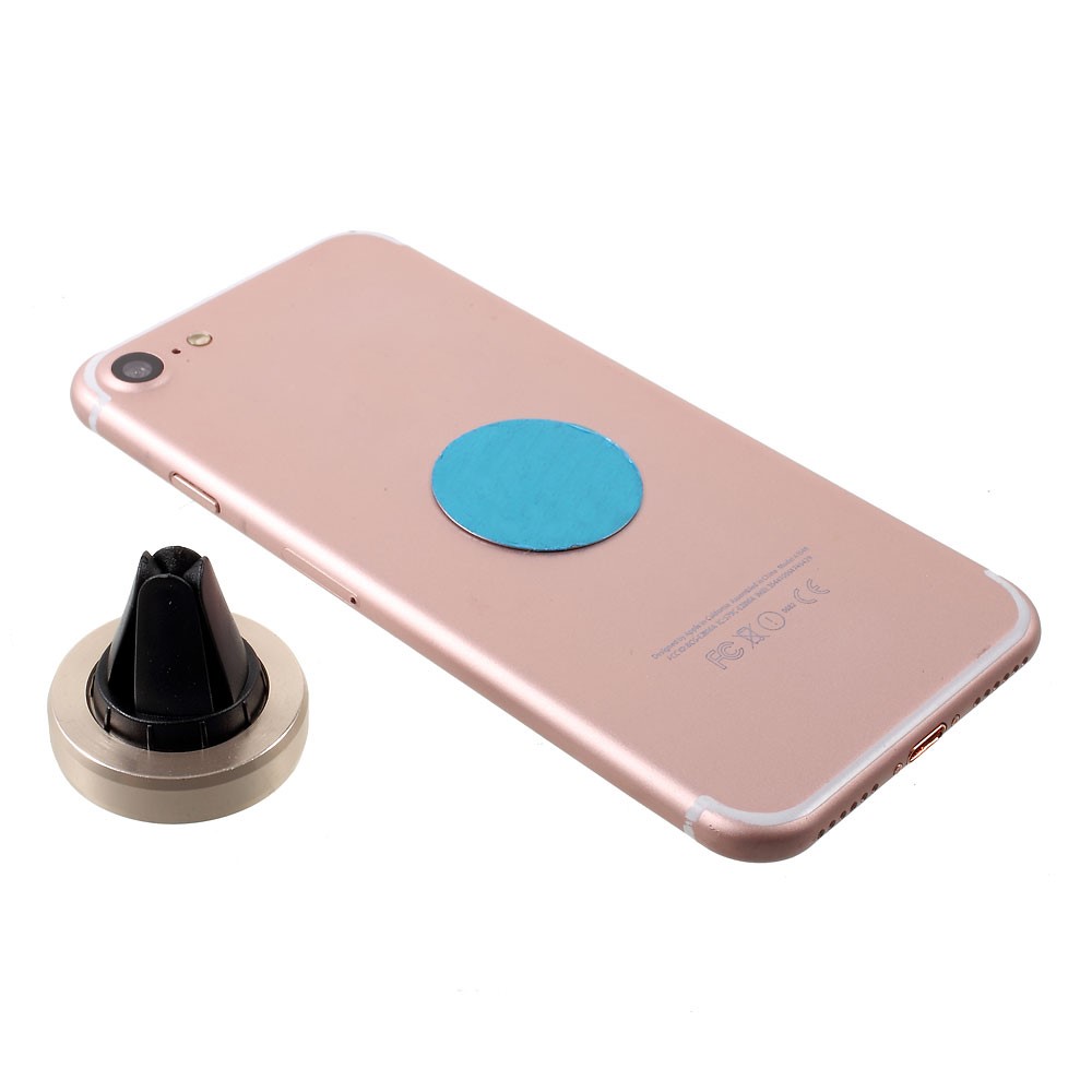 Universal Magnetic Car Air Vent Mount Stand for iPhone 7/ 7 Plus/ Samsung S7 Etc - Gold Color-6