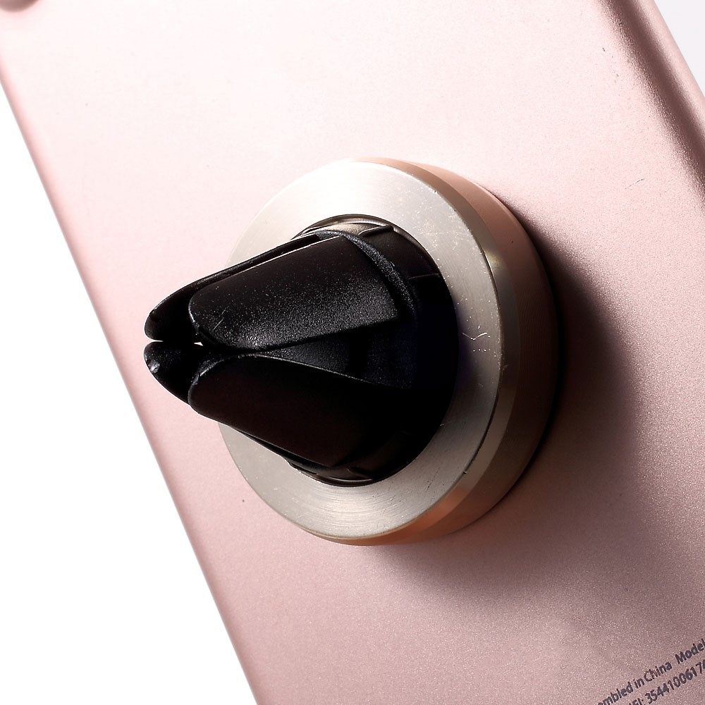 Universal Magnetic Car Air Vent Mount Stand for iPhone 7/ 7 Plus/ Samsung S7 Etc - Gold Color-7