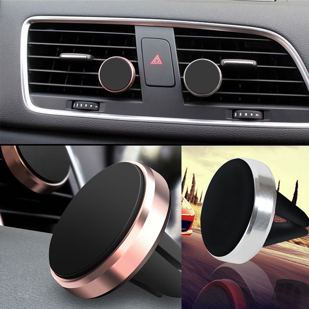 Universal Magnetic Car Air Vent Mount Stand for iPhone 7/ 7 Plus/ Samsung S7 Etc - Gold Color-8