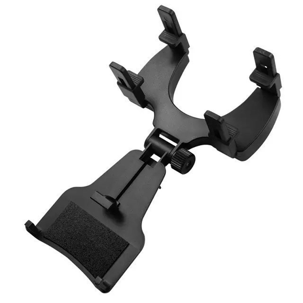 Carro Retrovisor Mount Mount Cradle Suporte Universal Para Celular / GPS - Preto