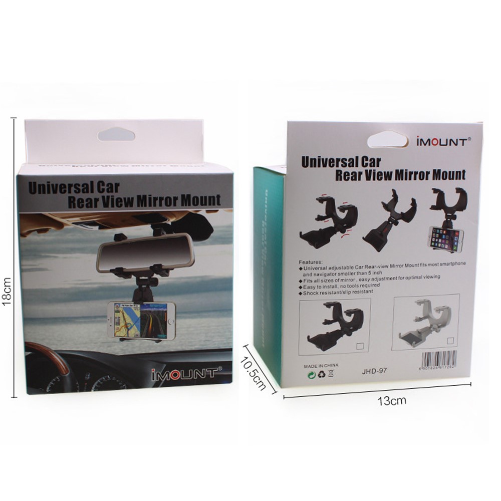 Auto Rückspiegel Mount Cradle Universal Halterung für Handy / GPS - Schwarz-9