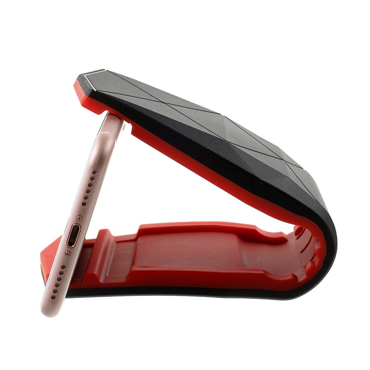 Alligator Clip Design Desktop Car Mount Bracket for iPhone Samsung Sony Huawei etc - Red-2