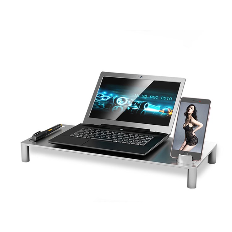 Universal Aluminum Alloy Stand for iMac Macbook Moniter Notebook - Silver Color-1