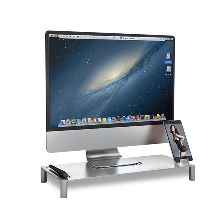 Universal Aluminum Alloy Stand for iMac Macbook Moniter Notebook - Silver Color-2