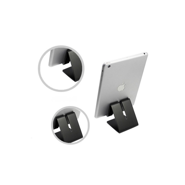 Universal Aluminum Alloy Desktop Holder for iPad iPhone Tablet PC - Black-1