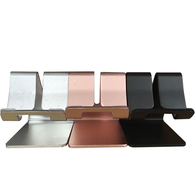 Universal Aluminum Alloy Desktop Holder for iPad iPhone Tablet PC - Black-3