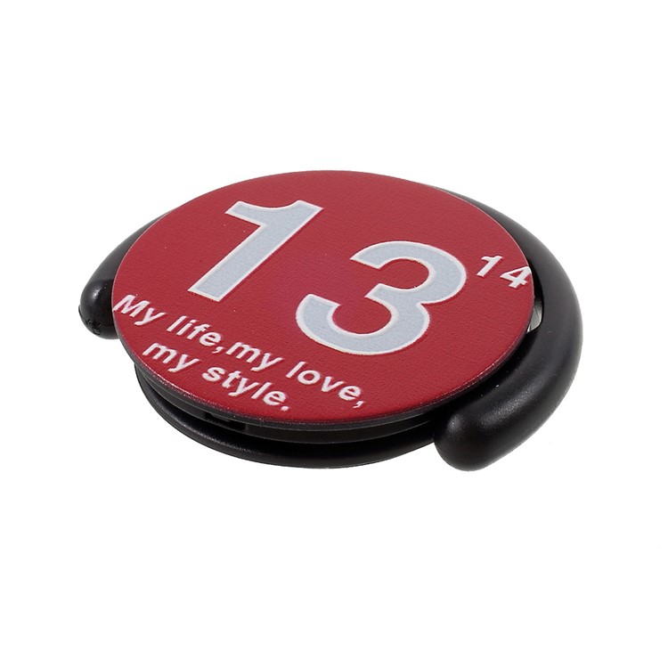 

NXE Finger Grip Expanding Mount Cable Wrap for iPhone Samsung Smartphone - Digits and Words / Red