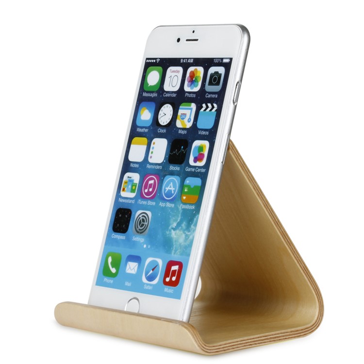 SAMDI Real Wood Desktop Stand for iPhone iPad Samsung Mobile Phones & Tablets - White Birch-10