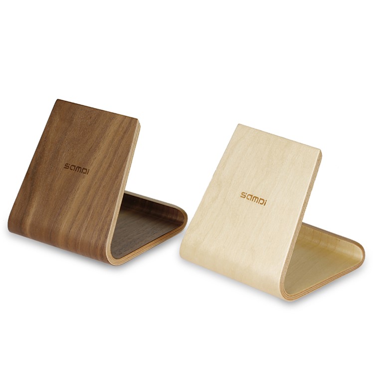 SAMDI Real Wood Desktop Stand for iPhone iPad Samsung Mobile Phones & Tablets - White Birch-11