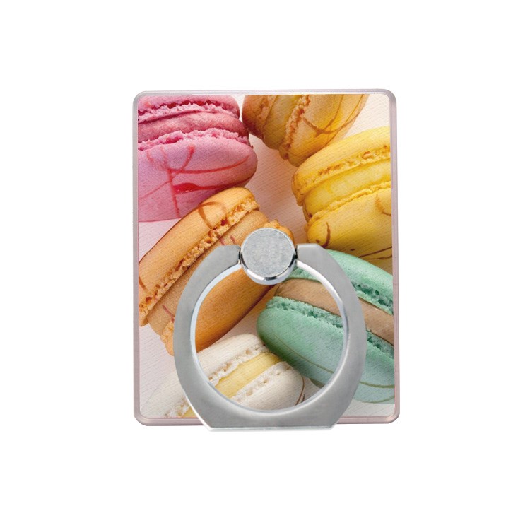 Macaroon Pattern Ring Holder Finger Grip 360 Degree Rotating Stand for Cellphone Tablet - Style A-1