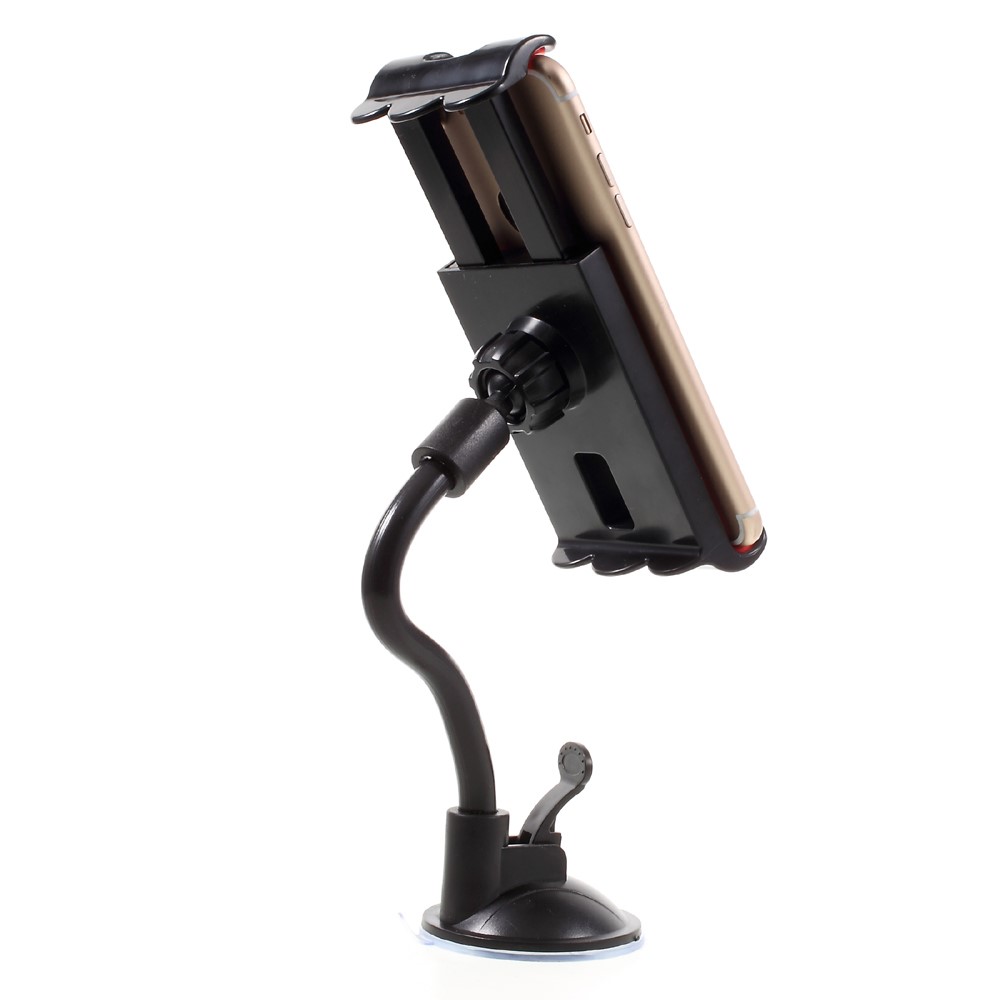 Universal Suction Cup Metal Hose Rotary Car Desktop Mount Holder, Clamp Width: 11.5 - 20cm - Black-2
