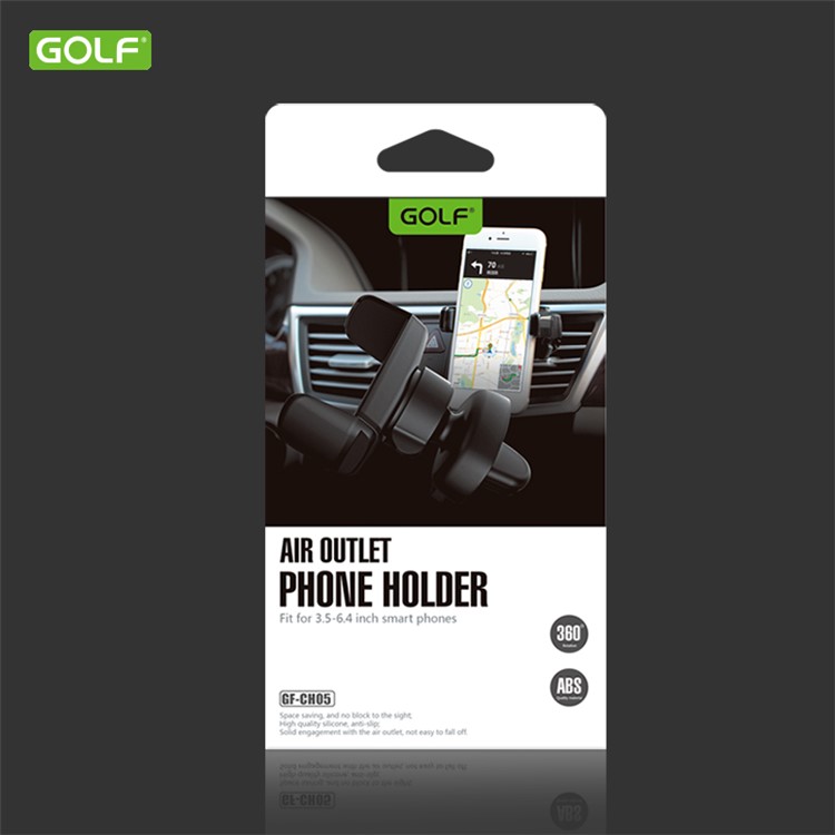 GOLF CH05 Car Air Vent Mount Air Outlet 360 Degree Rotary Phone Holder for iPhone 7, Width: 5.6-8cm - Black-11