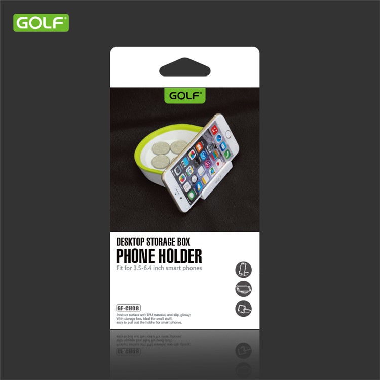 GOLF CH08 Mini Desktop Phone Holder Stand Dustpan Style for iPhone Samsung Huawei Etc-6