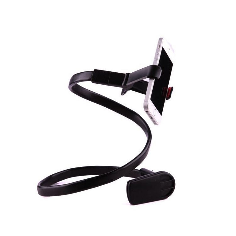 PHOSEAT Long Arms Phone Holder Stand Snake Shaped Clamp Mount, Max Clamp Width 85mm - Black-3