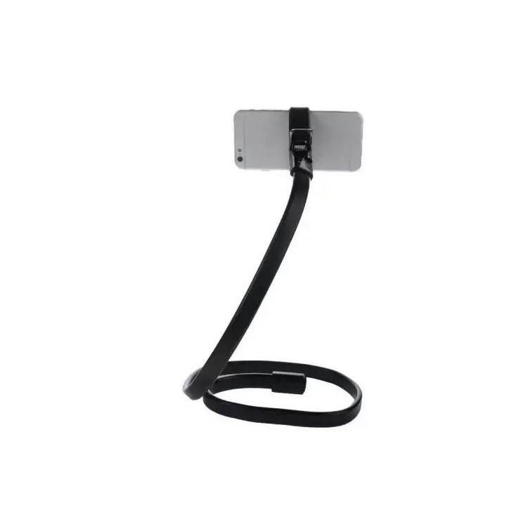 PHOSEAT Long Arms Phone Holder Stand Snake Shaped Clamp Mount, Max Clamp Width 85mm - Black-7