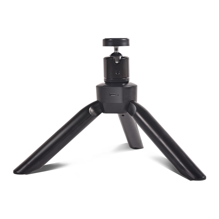 Aluminum Alloy ABS Mini Desktop Tabletop Tripod for Panoramic Camera with 3000mAh Power Bank - Black-2