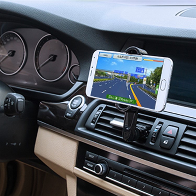 D9ELEMENT Universal Rotary Car Air Vent Mount Mobile Phone Holder for Phone under 5.5 inch - Blue-1