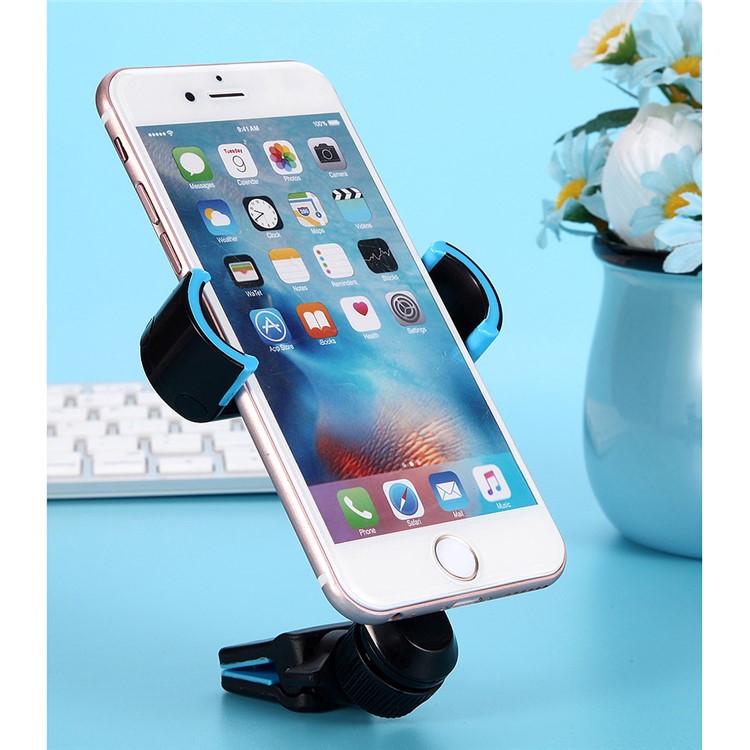 D9ELEMENT Universal Rotary Car Air Vent Mount Mobile Phone Holder for Phone under 5.5 inch - Blue-7