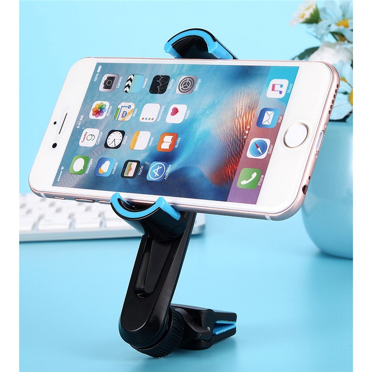 D9ELEMENT Universal Rotary Car Air Vent Mount Mobile Phone Holder for Phone under 5.5 inch - Blue-8