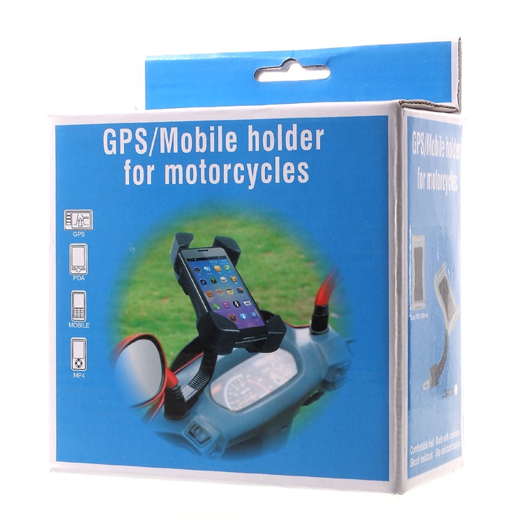 JS-030 Motorcycle Rearview Mirror Mount Holder Cradle for Mobile Phone/iPad/GPS-13