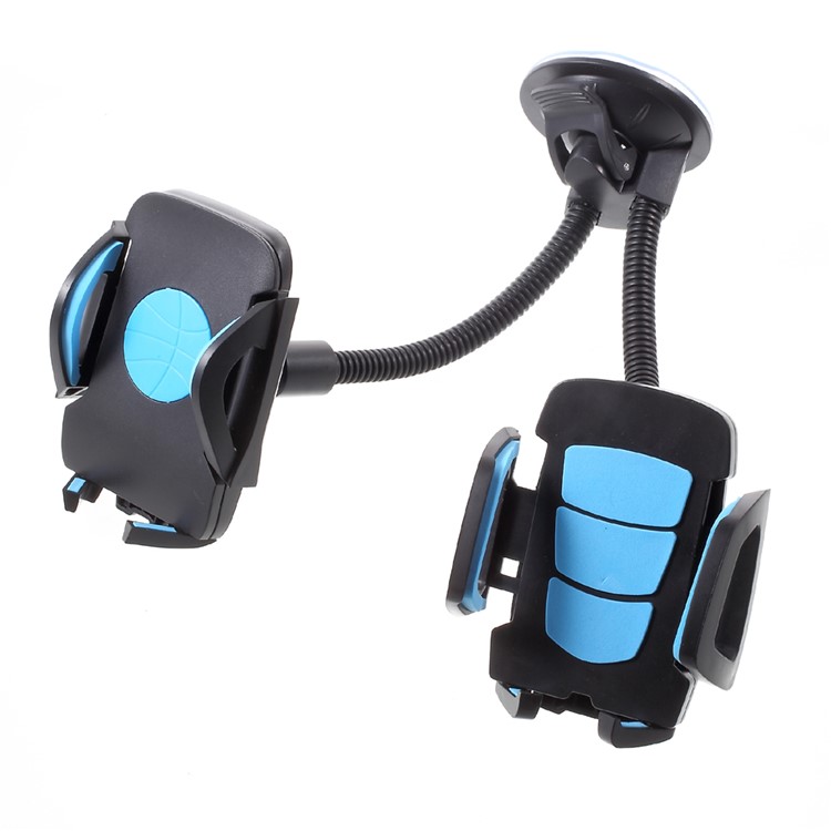 JS-026 Suction Cup Multi-function Car Mount Cradle with Double Phone Holders (Color Random) - Style A-11