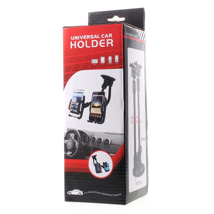 JS-026 Suction Cup Multi-function Car Mount Cradle with Double Phone Holders (Color Random) - Style A-14