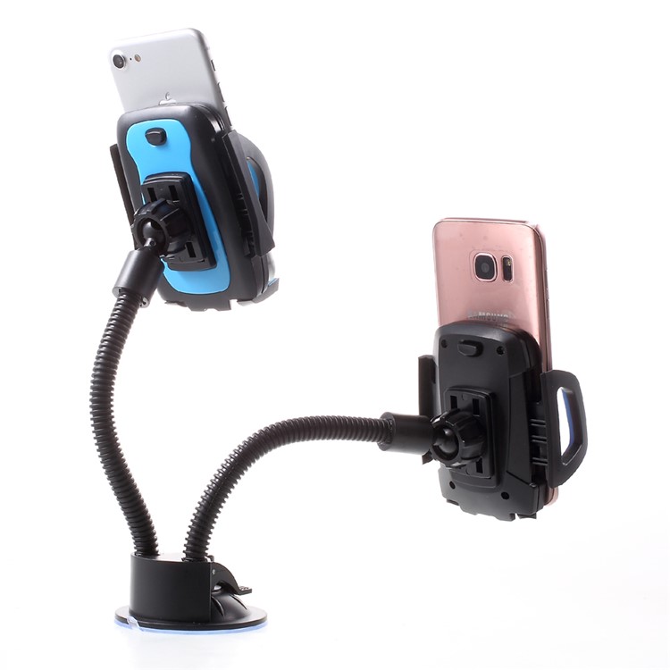 JS-026 Suction Cup Multi-function Car Mount Cradle with Double Phone Holders (Color Random) - Style A-6