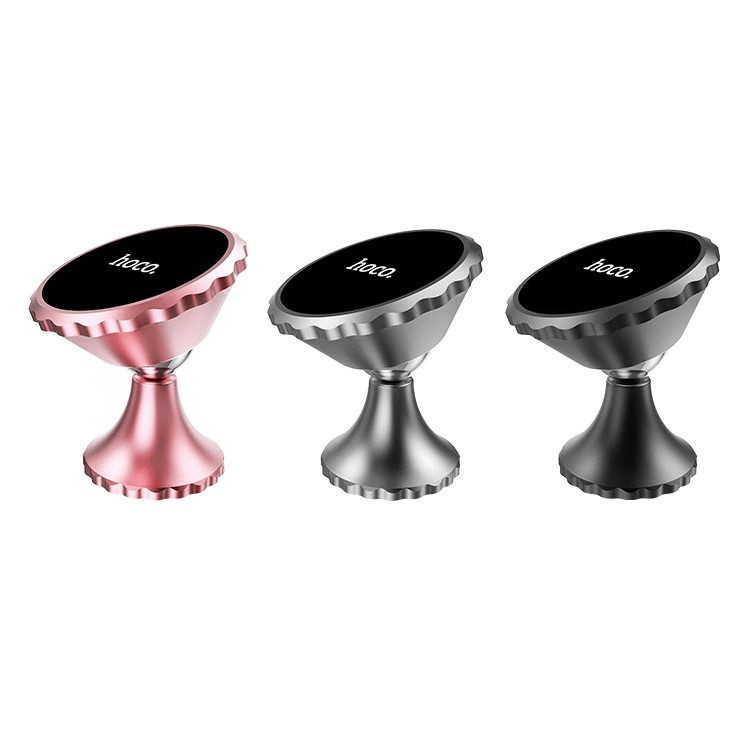 HOCO CA9 Magnetic Metal Vehicle Universal Mobile Mount Holder - Black-2