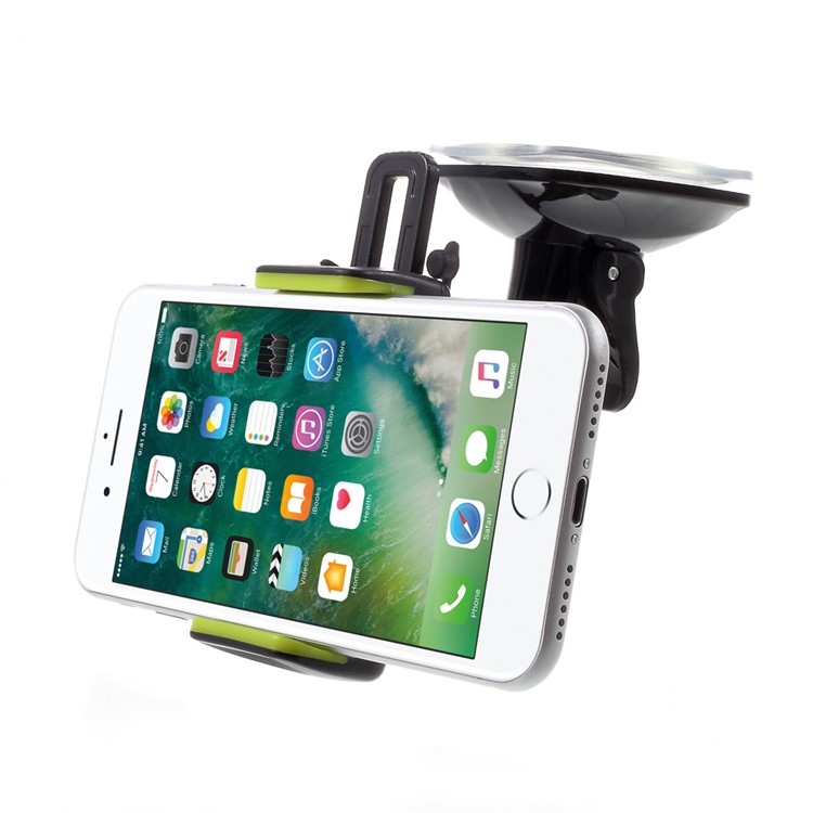 D9ELEMENT ZH125 Universal Suction Cup Rotary Car Mount Holder with Built-in Aroma Stick Hole - Green-2