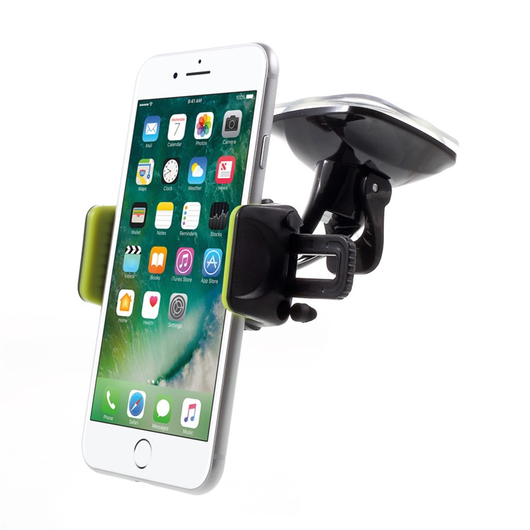 D9ELEMENT ZH125 Universal Suction Cup Rotary Car Mount Holder with Built-in Aroma Stick Hole - Green-3