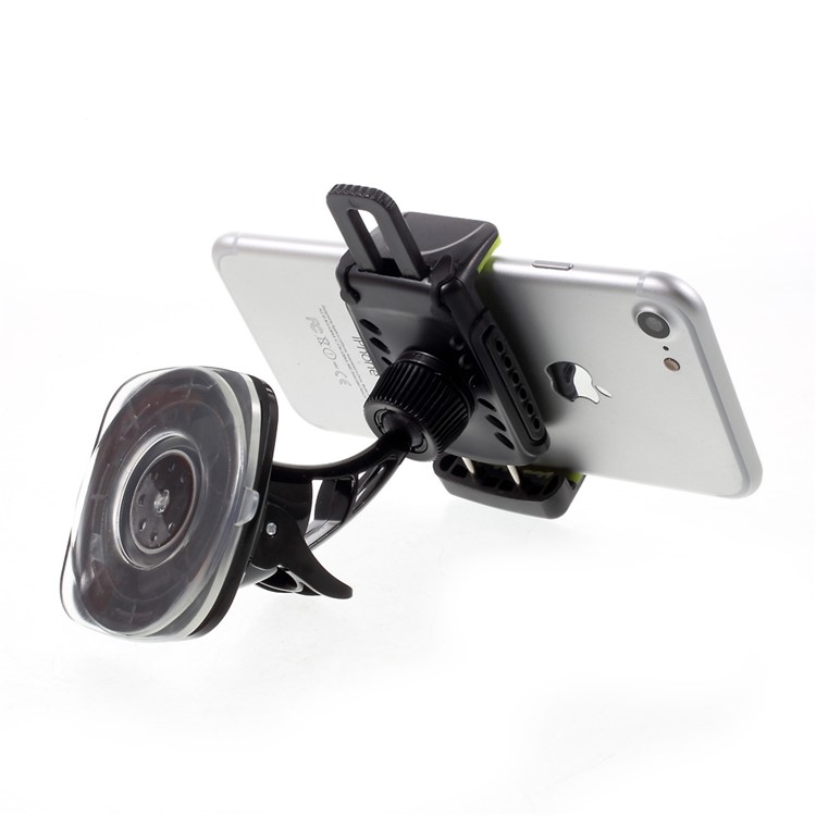 D9ELEMENT ZH125 Universal Suction Cup Rotary Car Mount Holder with Built-in Aroma Stick Hole - Green-6