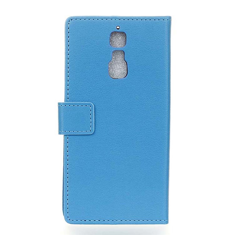 Flip Stand Leather Wallet Mobile Phone Accessory for ZTE Blade A610 Plus - Blue-3