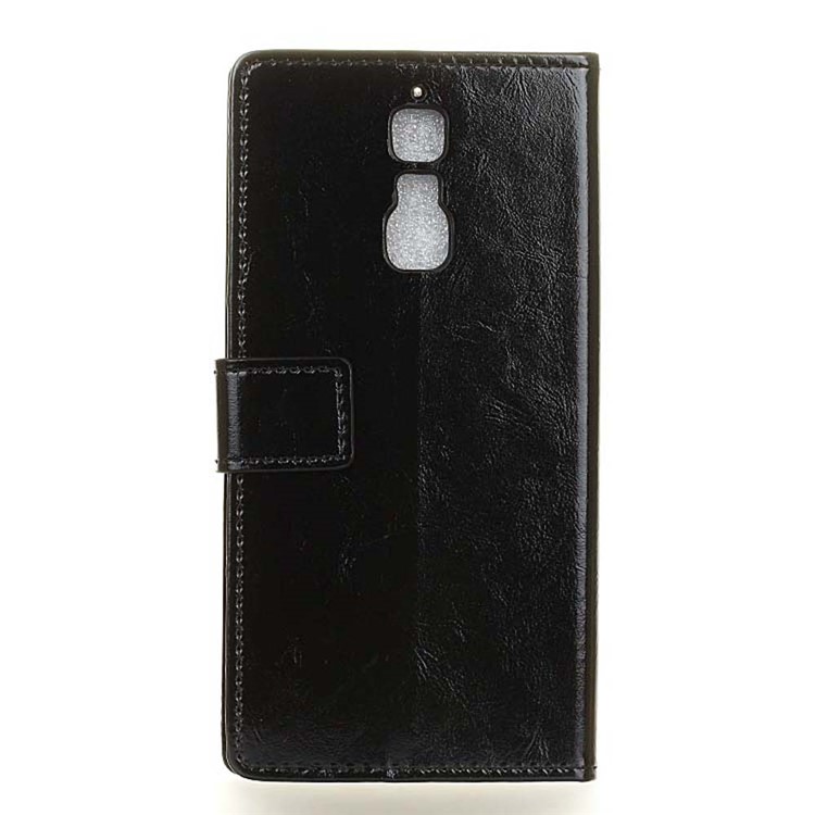 Crazy Horse Wallet Leather Phone Stand Case for ZTE Blade A610 Plus - Black-3