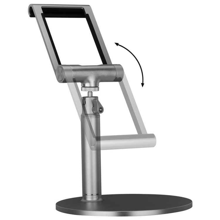 MOMAX iStand Pro Luxury Universal Metal Stand Holder for iPad Pro 12.9 inch, etc. - Silver-11