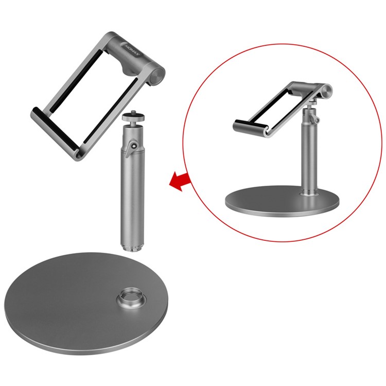 MOMAX iStand Pro Luxury Universal Metal Stand Holder for iPad Pro 12.9 inch, etc. - Silver-15