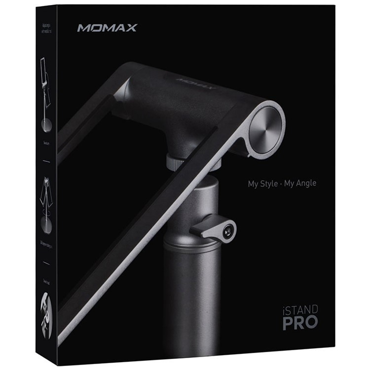 MOMAX iStand Pro Luxury Universal Metal Stand Holder for iPad Pro 12.9 inch, etc. - Silver-22