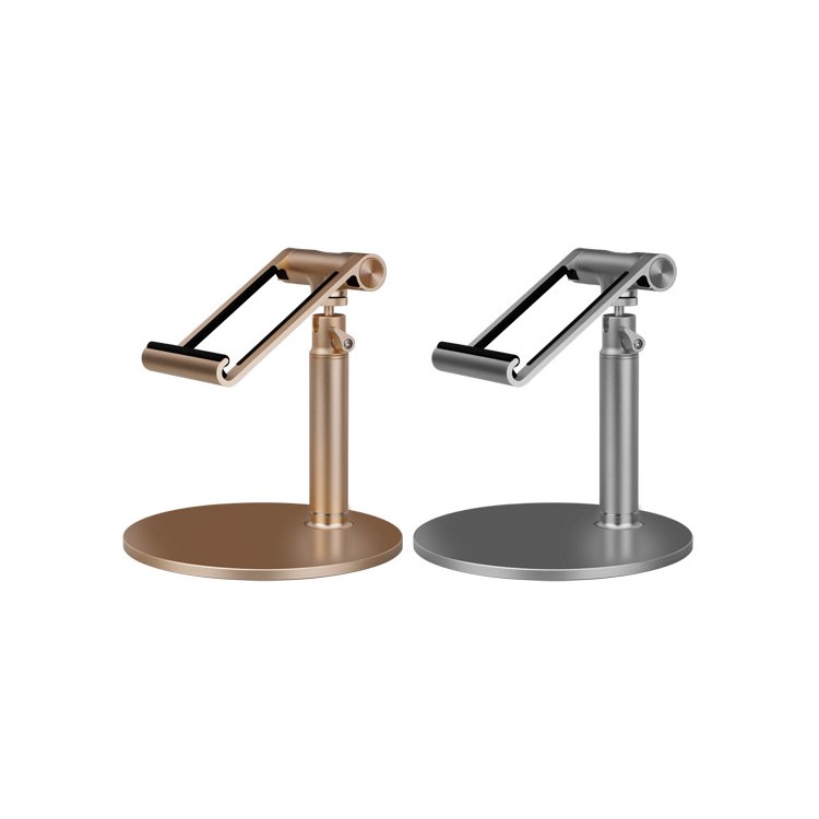 MOMAX iStand Pro Luxury Universal Metal Stand Holder for iPad Pro 12.9 inch, etc. - Silver-24