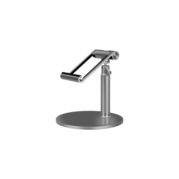 MOMAX iStand Pro Luxury Universal Metal Stand Holder for iPad Pro 12.9 inch, etc. - Silver-25