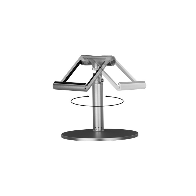 MOMAX iStand Pro Luxury Universal Metal Stand Holder for iPad Pro 12.9 inch, etc. - Silver-26