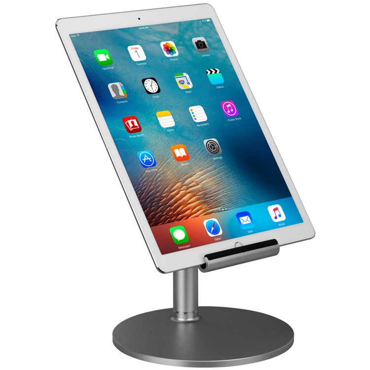 MOMAX iStand Pro Luxury Universal Metal Stand Holder for iPad Pro 12.9 inch, etc. - Silver-3