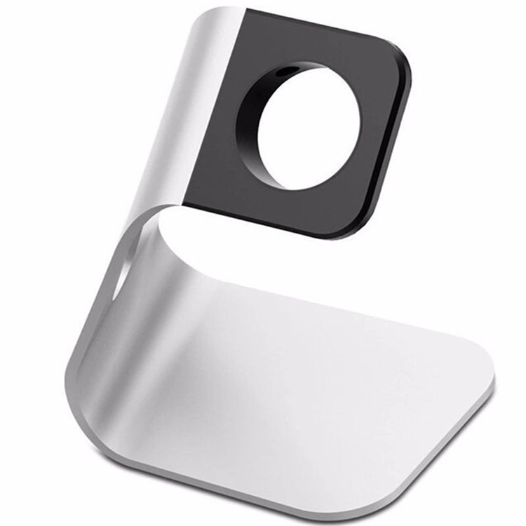 LHJZJ Anti-skid Desktop Aluminum Alloy Charging Stand for Apple Watch Etc - Silver-2
